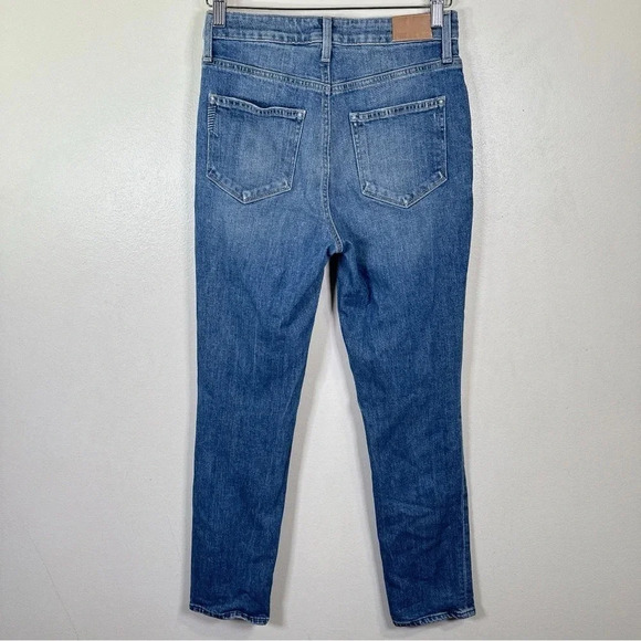 Paige Womens Size 27 Sarah Slim Destructed Ribbed Jeans - Picture 15 of 16